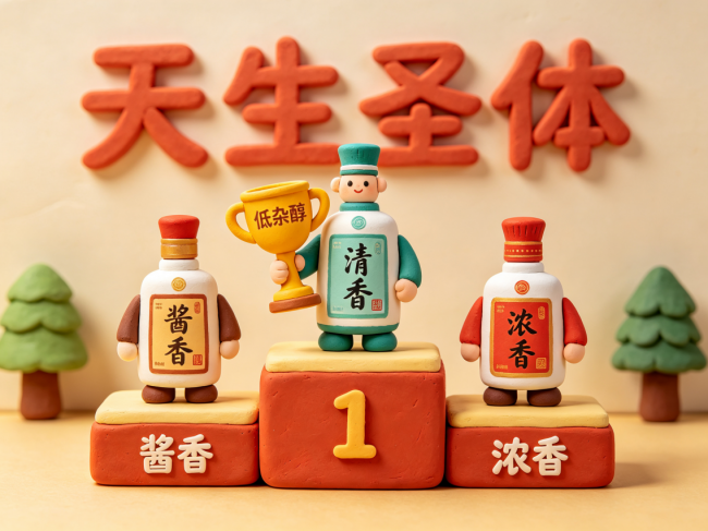 低杂醇白酒的天生圣体“清香”型